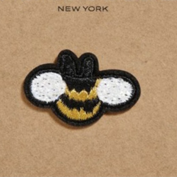 NWT Coach Bumble Bee EMBROIDERED Yellow Black - Picture 2 of 3